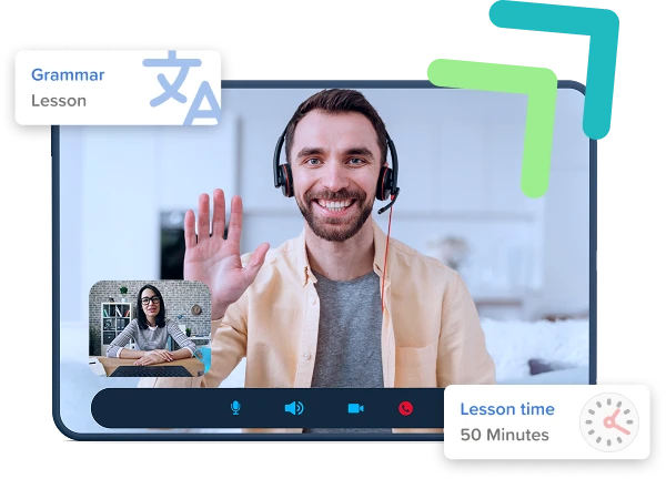 Online 1-on-1 English lesson with a tutor